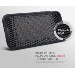 Wholesale iPhone 8 Plus / 7 Plus Credit Card Slot Armor Hybrid Case (Black)
